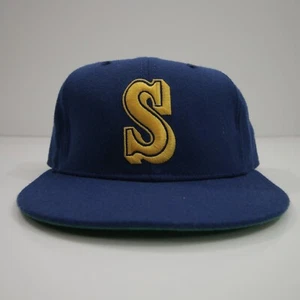 Vintage Seattle Mariners New Era Pro Model Fitted Hat 7 3/4 Wool - Picture 1 of 13