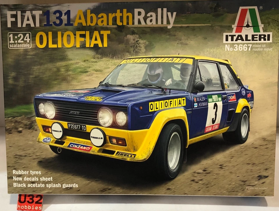1 24 ITALERI Fiat 131 Abarth Olio Fiat #3 1976 M.Alen I.Kivimaki Kit IT3667