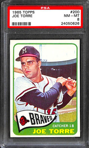 1965 TOPPS #200 JOE TORRE PSA 8 24050626