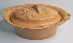 Casa Stone Casafina Madeira Harvest Smoked Salmon Oval 1.5 Qt Covered Casserole - Picture 1 of 9