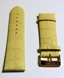 Cinturino orologio Elysee nuovo alta qualità cinturino orologio pelle beige crema 24 mm E64 - Foto 1 di 1