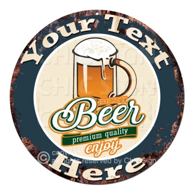 CP-0201 ANY NAME'S Custom Personalized Beer Drink Metal Sign Decor Gift idea - Image 1 of 2