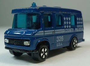 Vintage PLAYART Mercedes County Police Van #326 Blue - Picture 1 of 10