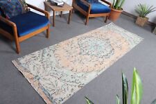 Vintage Teppich, 3,1x8,5 ft Läuferteppich, bunter Teppich, türkischer...