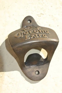 CORONA Bottle Opener solid brass works AGED finish beer screws included heavy - Picture 1 of 4