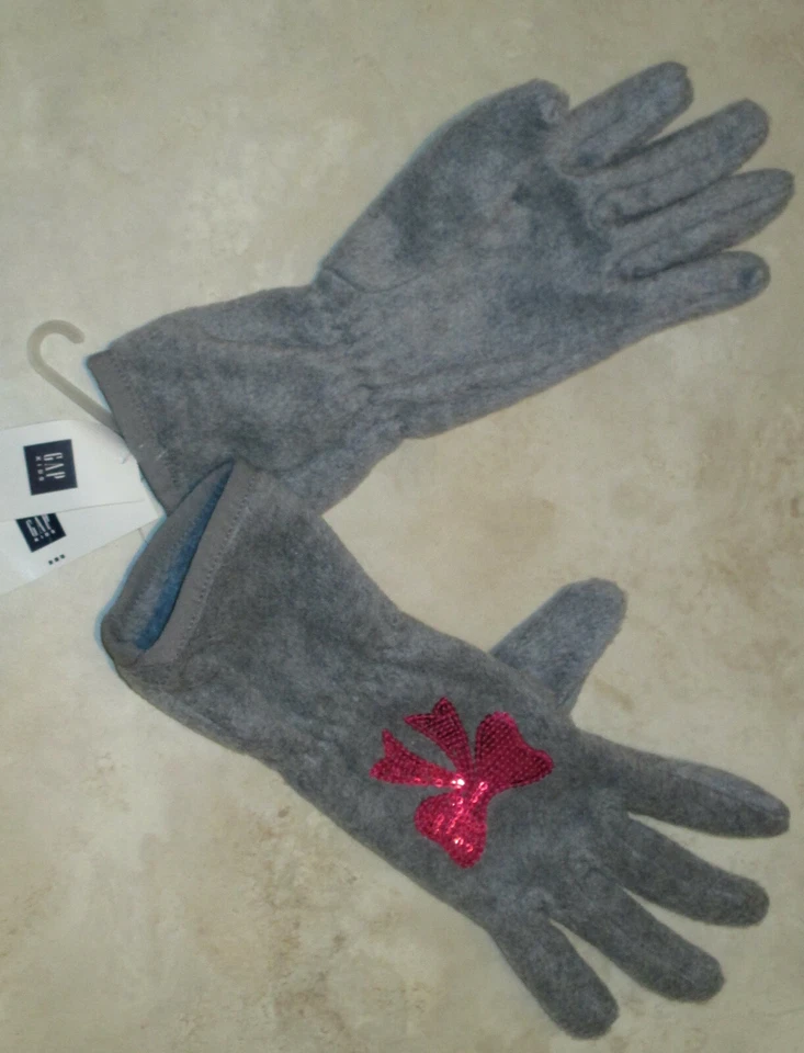 Guantes de lana con lazo de lentejuelas L 10 nuevos con etiquetas Gap para niños niñas  Foto 1 de 1