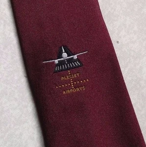 Tie Necktie Mens Vintage PLESSEY AIRPORTS - Picture 1 of 4