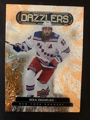 2022-23 Upper Deck Series 1 Mika Zibanejad Dazzlers Orange #DZ-45 NY Rangers - Image 1 of 2