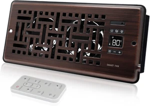 Super Quiet Register Booster Fan 4" X 10" - Intelligent Thermostat Control Vent - Picture 1 of 7