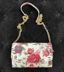 DOLCE & GABBANA Handtasche Sizilien Pfingstrose Leder Clutch Umhängetasche Geldbörse - Bild 1 von 3