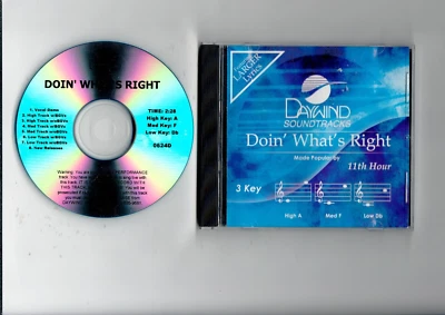 Bandas sonoras Daywind, Doin' What's Right, 11th Hour, CD de acompañamiento de iglesia Foto 1 de 2