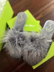 Sam Edelman women's Francie Puff Slippers - size 6M - Dove Grey - Picture 1 of 10