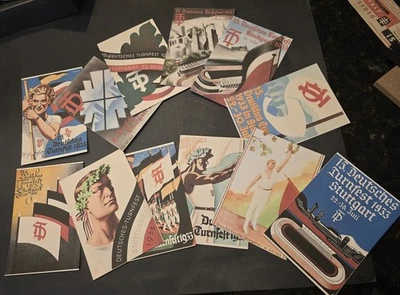 WW2 Third Reich Nazi German Turner Fest 1933 Party Festival postcard collection - Image 1 of 4