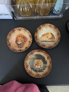 2003 Lion, Tiger, Leopard Home Interiors And Gifts Collectible Decor Plates - Picture 1 of 10