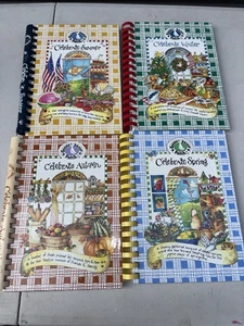 4 Gooseberry Patch Cookbooks Celebrate… Spring, Summer, Autumn & Winter - Picture 1 of 9