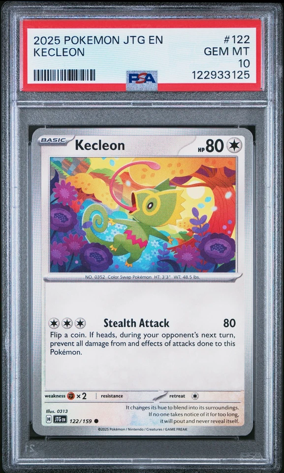 PSA 10 - 2025 POKEMON JTG EN-JOURNEY TOGETHER 122 KECLEON | POP 1 - Image 1 of 2