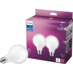 Philips 2pk 60w G25 Dl Led Bulb 575217 Philips 575217 - Picture 1 of 4
