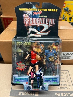 Toy Biz 1998 Resident Evil 2 CLAIRE REDFIELD & Zombie Cop Figures (New Sealed) - Image 1 of 2