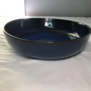 Thomas O'Brien Large Cobalt Blue Stoneware Serving Bowl 13” Wide - Picture 1 of 6