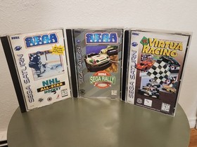 Sega Saturn Game Bundle | Sega Rally + Virtua Racing + NHL All-Star Hockey