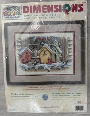 Dimensions Windowsill Birdhouses Counted Cross Stitch Kit Sealed - Image 1 of 4