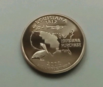 2002 S Louisiana State Quarter Gem Proof Deep Cameo copper/nickle - Image 1 of 2