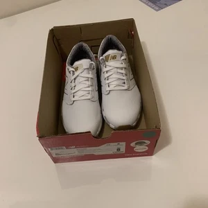 Men's New Balance Brighton Golf Shoes / White Brown / NBG2010WBR / Size 8 - Picture 1 of 9