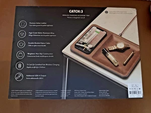 Courant Catch:3 Wireless Charging Accessory Tray Italian Leather NEW HTF color - Photo 1 sur 3