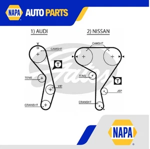 Timing Belt fits AUDI 80 S2 B4 2.2 93 to 95 ABY Gates 054109119E 054109119H New - Picture 1 of 2