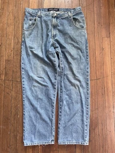 Guess Jeans Mens 36x30 Straight Leg Blue Denim Classic Fit Y2K Vintage Style - Picture 1 of 8