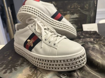 Zapatillas Gucci Ace Bee Swarovski Talla 38 EE. UU. 8 para mujer Foto 1 de 4