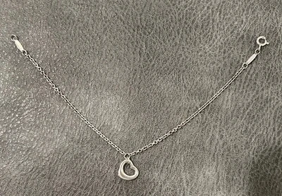 Tiffany & Co 925 Sterling Silver Elsa Peretti Open Heart Bracelet  - Image 1 of 4