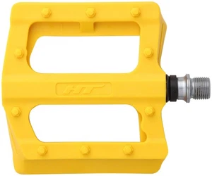 HT Components PA12 Pedals - Platform, Composite, 9/16", Yellow - Picture 1 of 1