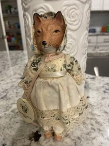 Casa de muñecas de colección de porcelana de arte global Florence Fox 7"" - Imagen 1 de 5
