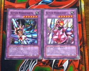 Super Roboyarou + Robolady - LOD-074 LOD-073 - Unlimited Ed Yugioh HP - Picture 1 of 9