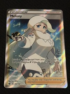 Pokémon TCG Melony 195/198 SWSH: Chilling Reign Full Art Trainer NM Condition - Picture 1 of 2