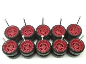 Neumático de goma negro de calidad Hot Wheels de 4 radios (rojo) para JDM - 5... - Imagen 1 de 8