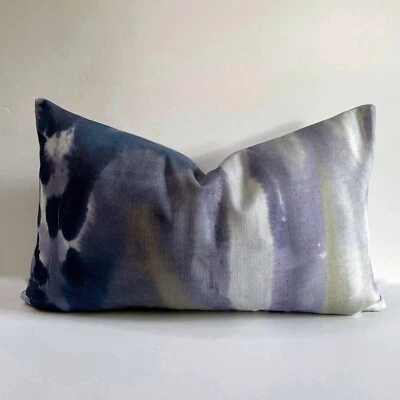 Boeme Zephyr Fabric Cushion Cover Ink 12" x 20" - Image 1 of 4