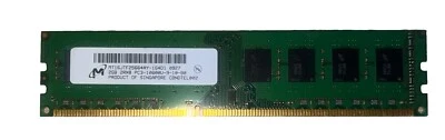 Barrette Mémoire RAM Micron 2 Go (1x2 Go) PC3-10600U DDR3-1333 DIMM RAM Module - Photo 1/2