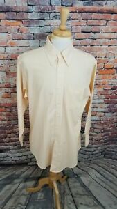 NWOT Brooks Brothers 1818 NON IRON Yellow Stripe SLIM FIT Dress Shirt 16.5 2/3