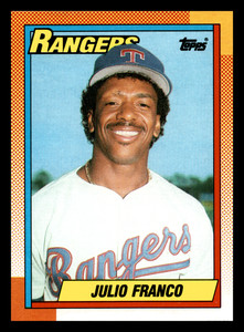 1990 Topps Julio Franco  Texas Rangers #550 Centered Mint Baseball Card