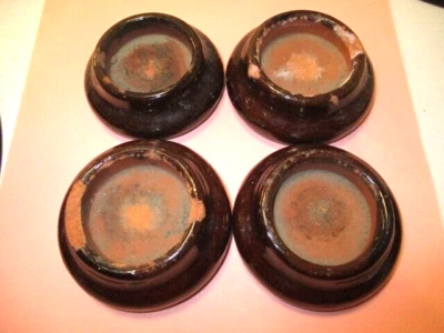 1850-1900 EXTREMELY RARE POTTERY CASTORS FOR FEET WOOD BURNING CAST IRON STOVE - Image 1 of 4