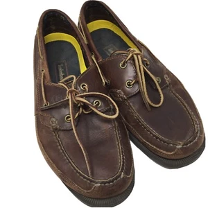 Zapatos de barco Timberland mocasines de encaje marrón talla 9,5 M - Imagen 1 de 11