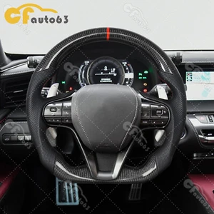 Real Carbon Fiber Steering Wheel ForLexus LC500 LC500h 2016-2025 No Heated - Picture 1 of 11