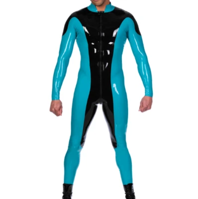 Latex Rubber Gummi Catsuit Overall Zentai Kostüm Ganzanzug Fashion Sport Suit - Bild 1 von 3