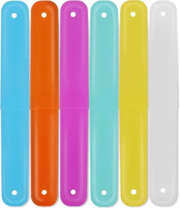 6 Pcs Travel Toothbrush Case Holder, Breathable Portable Toothbrush Container, M - Picture 1 of 7