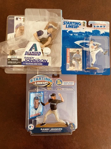 Randy Johnson Lot of Mcfarlane and 2 Starting Lineup Figurines of HOF Pitcher Cover