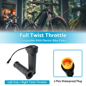 Full Twist Throttle Right Hand Electric Bike Ebike 3Pin Bike Grip Twist Throttle - Picture 1 of 11