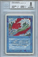 MTG Unlimited Blue Elemental Blast BGS 8.0 NM-MT 10 Centering 6908