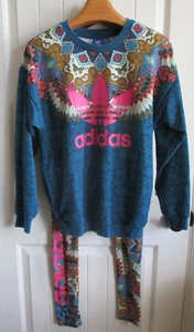 Adidas Rio Borbomix Trefoil Sweatshirt & Leggings Set Size XS Athleisure Yoga - Picture 1 of 11
